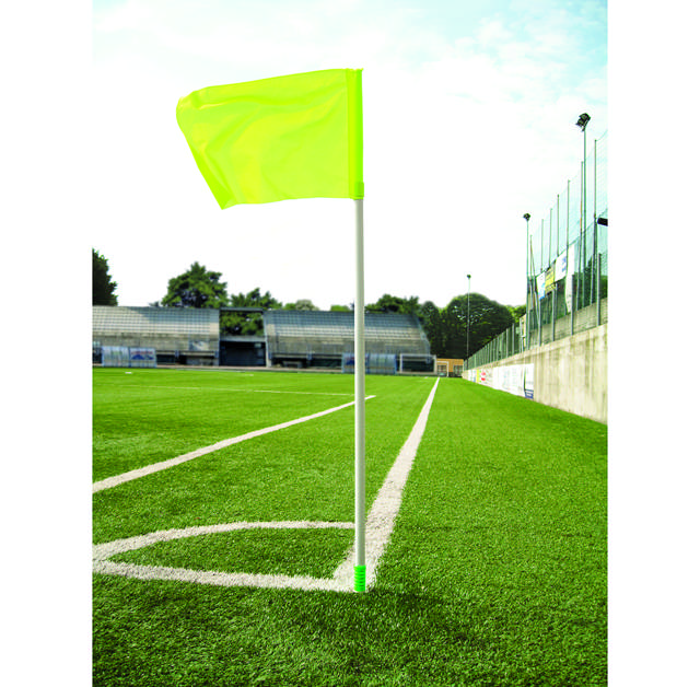 Hjørneflaggstolpe hvit ø=30 mm