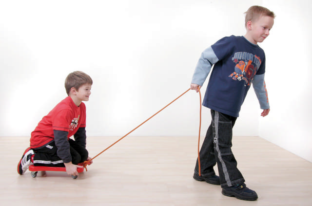 Scooterbrett rød 6 pk m/hjul