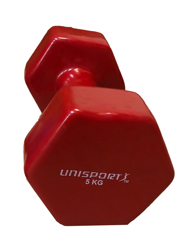Hantel UNISPORT Soft Touch 5 kg