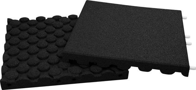 Euroflex 500x500x40 mm black