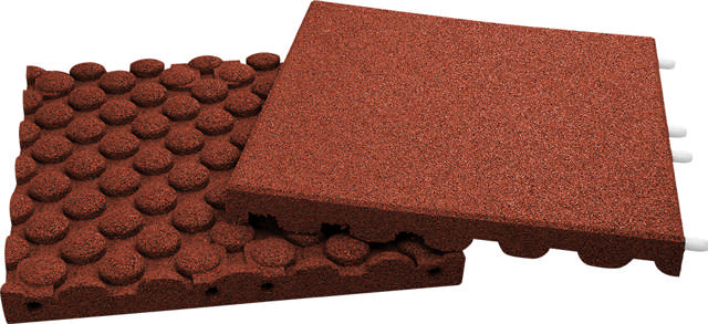 Euroflex 500x500x30 mm red