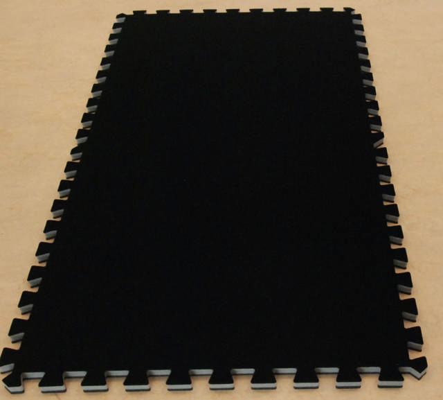 Pusselmatta svart nålfilt, 1980x980x30 mm