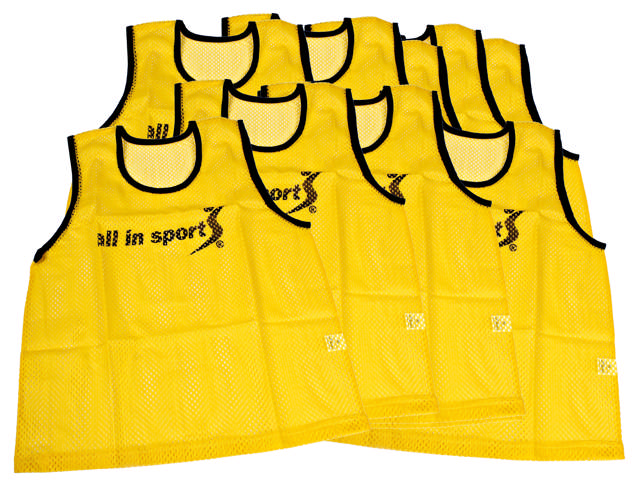 Lagväst ALL IN SPORT Senior, gul, 10-pack