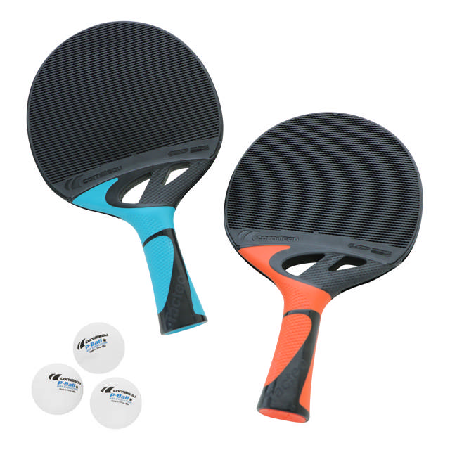 Bordtennisracket Tacteo duo med 3 baller