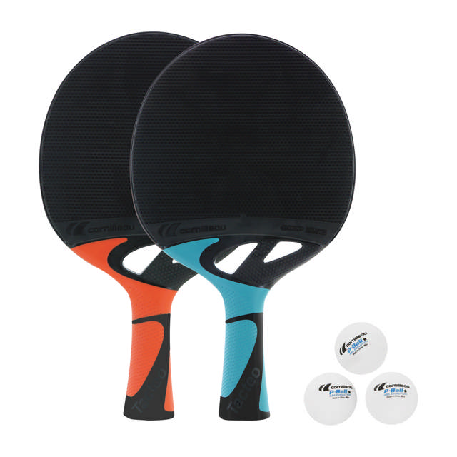 Bordtennisracket Tacteo duo med 3 baller