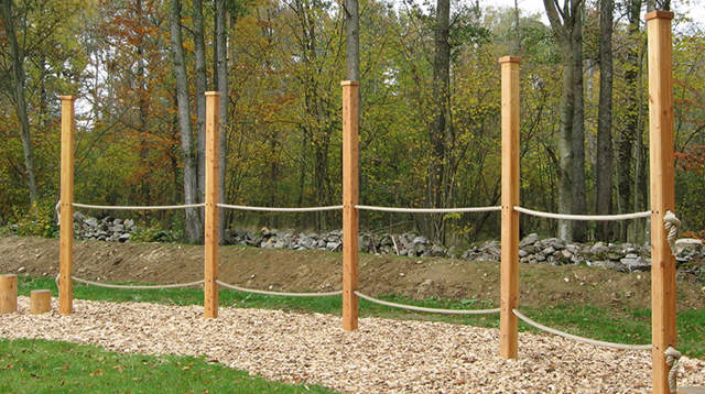 Repgång 5 stolpar, lek/motorik