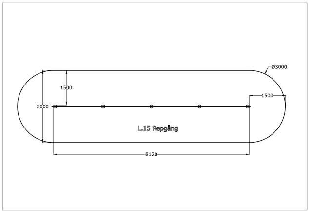Repgång 5 stolpar, lek/motorik