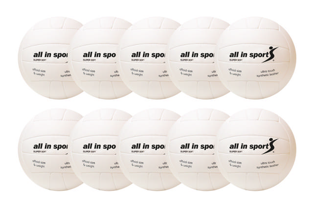 Lentopallo Super Soft 10-pakkaus, virallinen koko ja paino