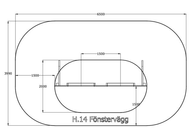 Fönstervägg, hinderbana