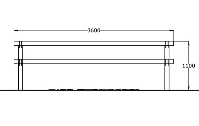 Över-Under (2 st låga, 2 st höga), hinderbana