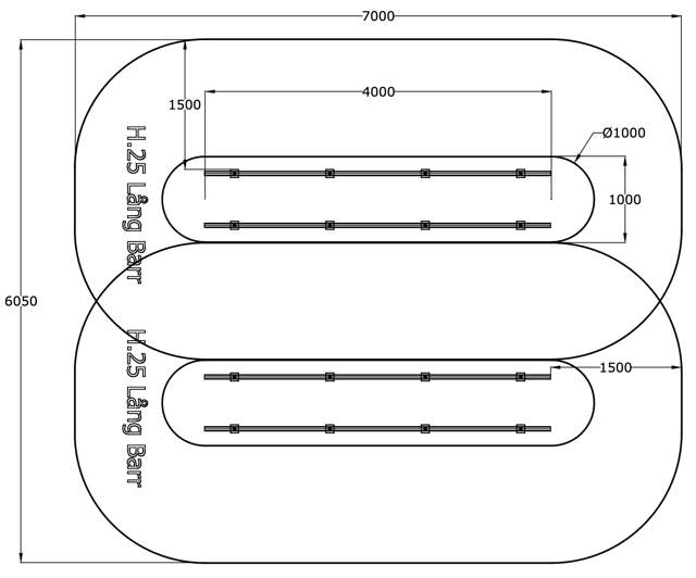 Lång barr, hinderbana