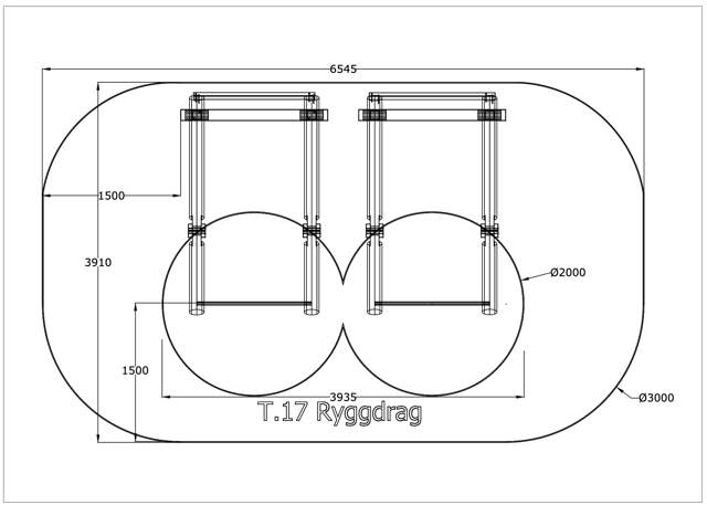 Ryggdrag, 2 lika redskap med olika tyngd