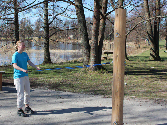 Stolpe för träningsband, ingår fästen för träningsband