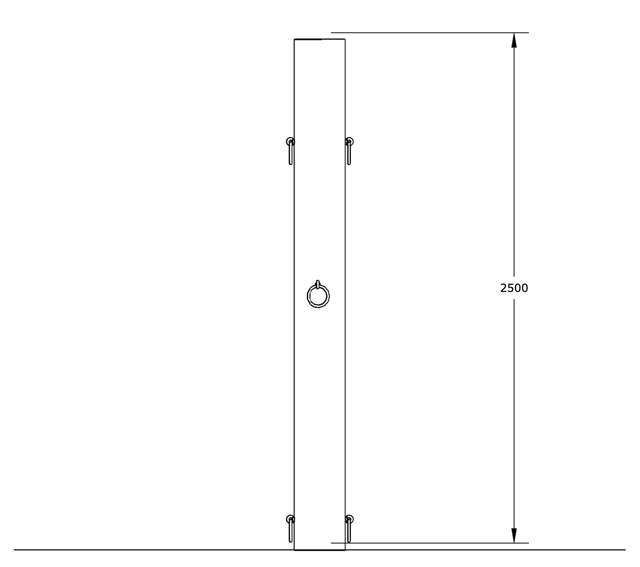Stolpe för träningsband, ingår fästen för träningsband