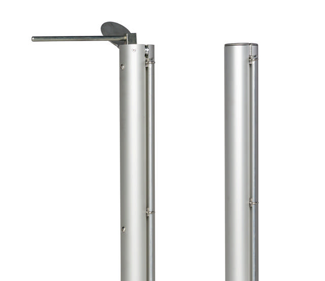 Tennisstolpar HASPO Rund, silver