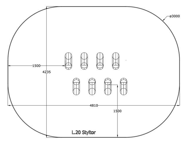 Styltor, motorikbana