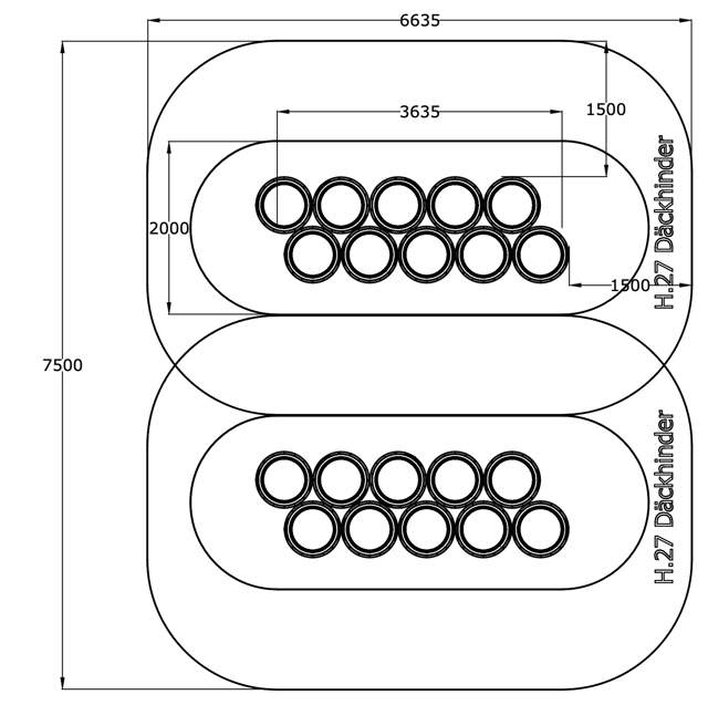 Däckhinder, hinderbana