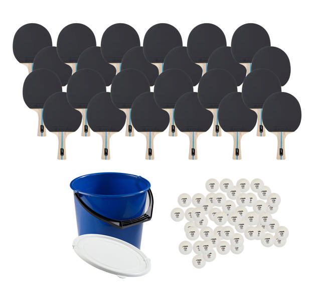 Bordtennisracket- og ballpakke, Indoor