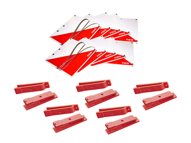 Orienteringsskärm FIDO Mini med stiftklämmor 10-p