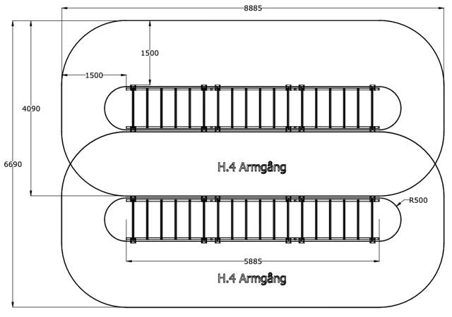 Forhindringsbane - Armgang Dobbelt
