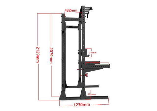 Kyykkyteline Recoil Half Rack Pro