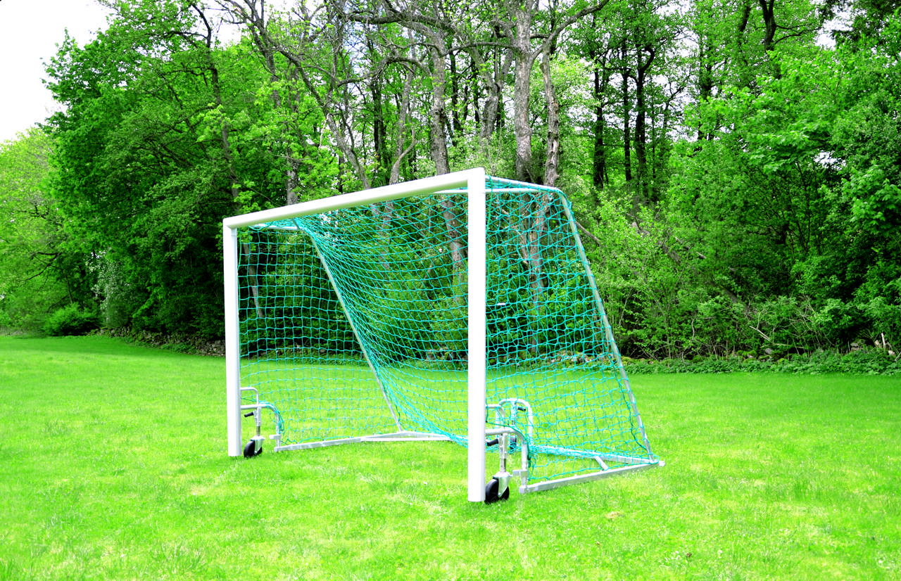 Fotbollsmålpaket UNISPORT Lyft 3 x 2 m, inklusive nät, exkl glidskydd