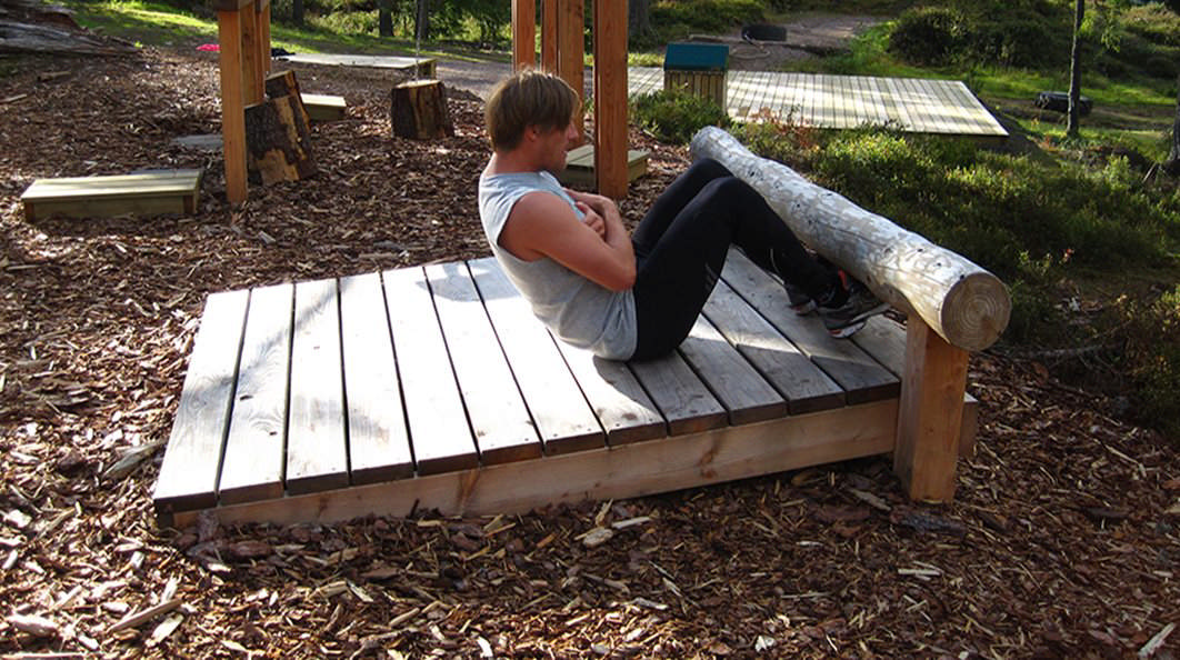 Sit up ramp fast, fast höjd