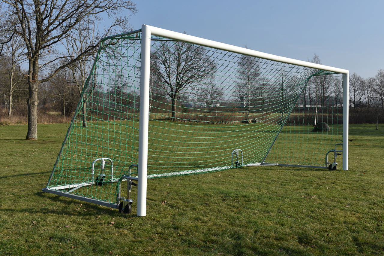 Fotbollsmålpaket UNISPORT Lyft 6 x 2,2 m, inklusive nät, exkl glidskydd