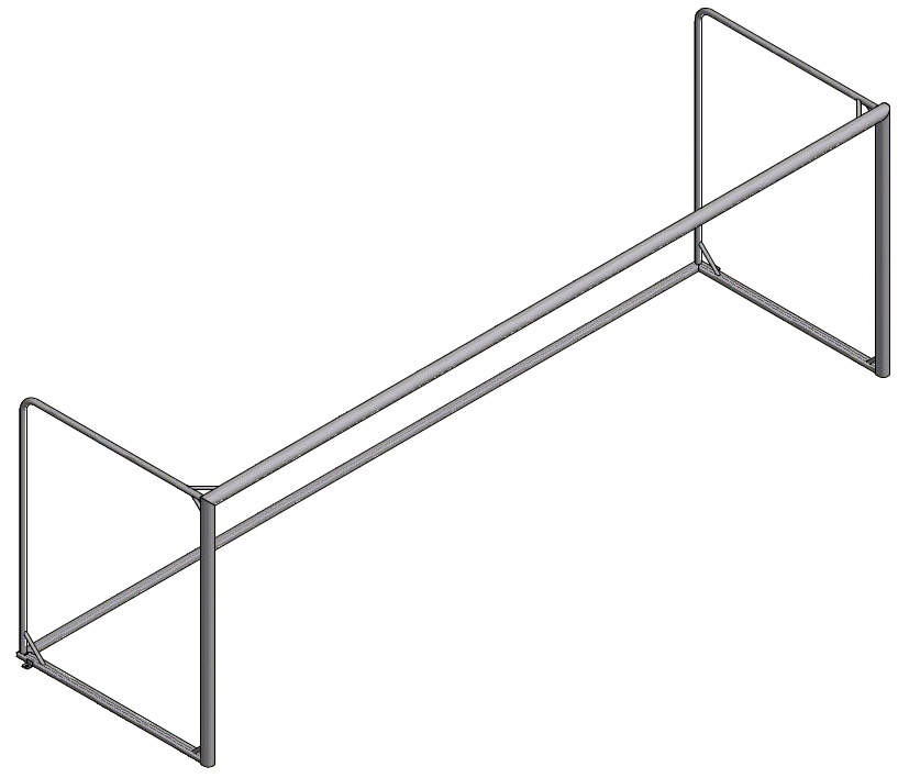 Fotbollsmål UNISPORT One-piece Arena 7,32 x 2,44 m