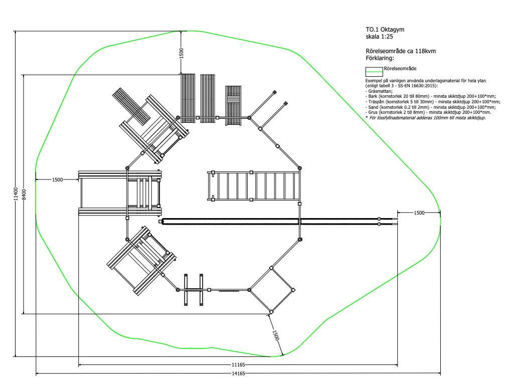 Oktagym Utform, 13 redskap