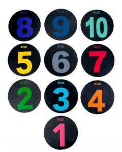 PURE Nummerplater 1-10 i ulike farger